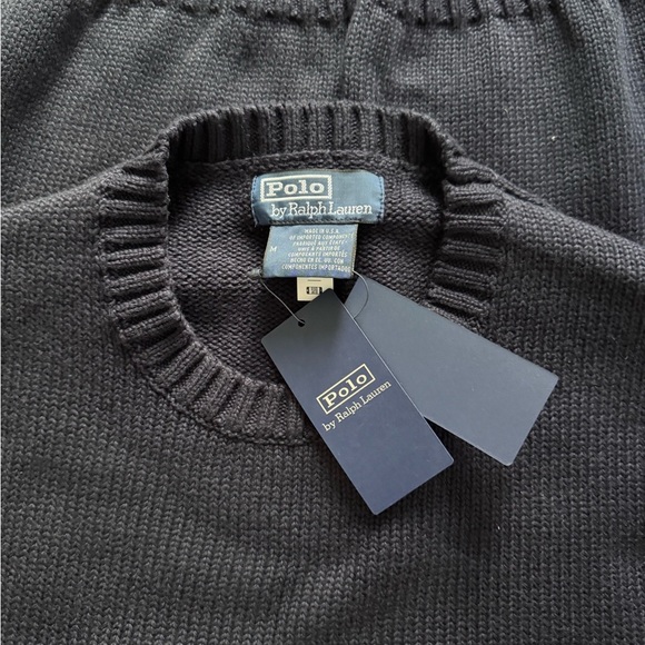 NWT Polo Ralph Lauren Unisex The Iconic Flag Sweater Navy Fall American Size M - Picture 5 of 7